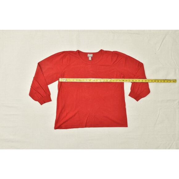 Chico's Red Rayon Nylon Blend Long Sleeve Sweater Size 3 - Picture 2 of 8